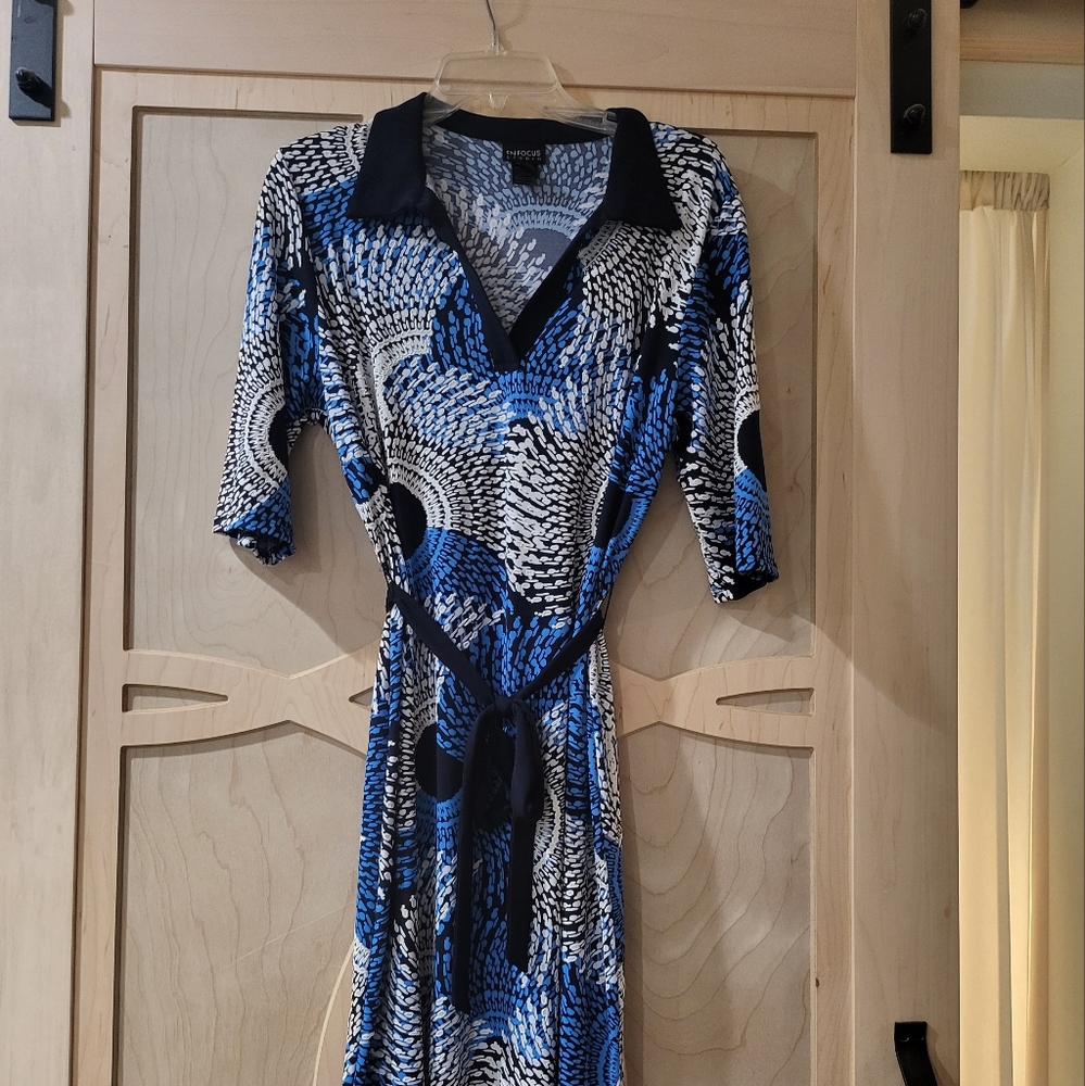 EnFocus Studio, belted shirt dress, sz 14
